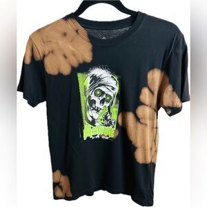 Active Ride Shop Tye Dye Skeleton Tee T-Shirt Black Tan Brown Neon Green